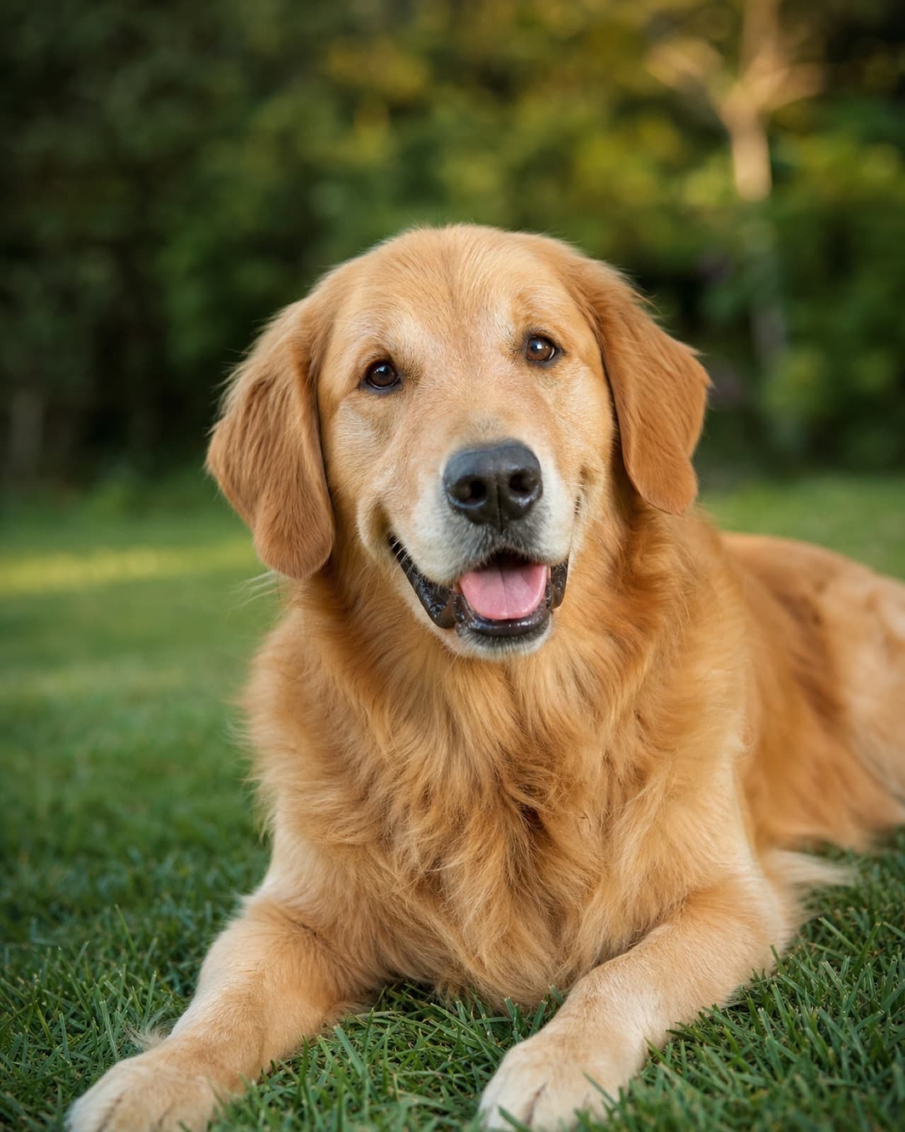 A pet photographed at eye level